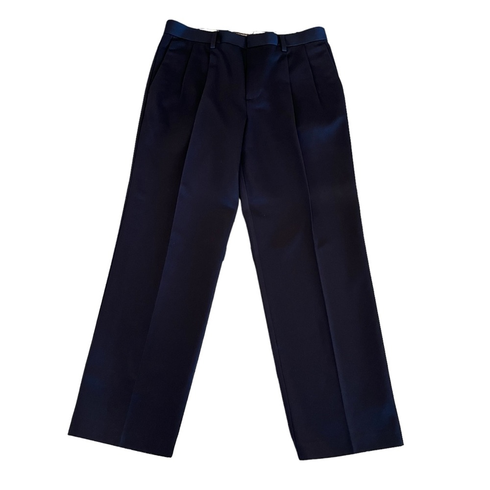 DOCKERS D3 CLASSIC FIT, PLEATED FRONT KHAKIS - NAVY  - SIZE 34 x 32